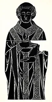 Cleric Gallery: Monumental Brass Rubbing, unknown priest, Germany