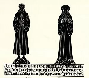1389 Gallery: Monumental brass rubbing, William Barton and wife