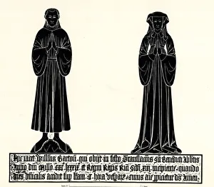 Monumental brass rubbing, William Barton and wife Monumental brass rubbing, William Barton and wife