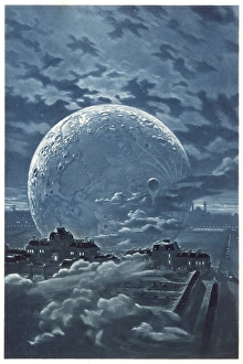 <b class=qtipBold><figcaption>Moon over Paris/1886</figcaption></b><br>A surreal image of the moon over Le Champ-de-Mars, in Paris<br><em>© Mary Evans Picture Library</em> Moon over Paris/1886