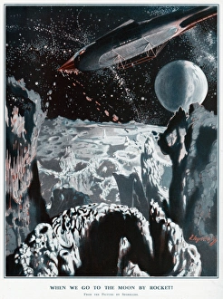 When we go to the moon by rocket - 1929 vision of space When we go to the moon by rocket - 1929 vision of space