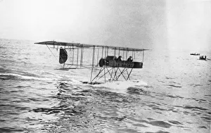 Morane-Soulnier Biplane Seaplane Taxiing in the Harbour ? Morane-Soulnier Biplane Seaplane Taxiing in the Harbour ?