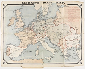 Moran?s War Map, coloured to show Britain and her Allies Moran?s War Map, coloured to show Britain and her Allies