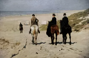 Morning Ride along the Beach, 1876, by Anton Mauve (1838-188