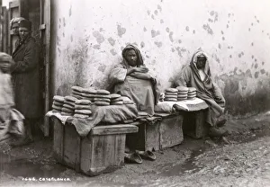 Stalls Gallery: Morocco, North West Africa - Street Bread sellers Casablanca
