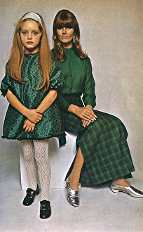 Mother and daughter party fashions, 1966 Mother and daughter party fashions, 1966