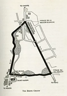 Motor racing circuit track at Dieppe, France Motor racing circuit track at Dieppe, France