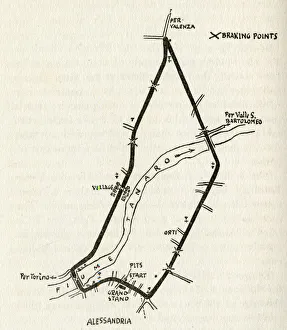 Motor racing track course at Alessandria, Italy Motor racing track course at Alessandria, Italy
