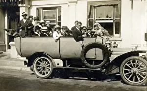 Motor trip in a slightly charabanc, Bournemouth, Dorset Motor trip in a slightly charabanc, Bournemouth, Dorset