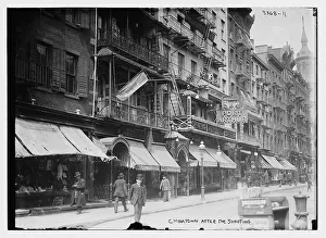 Mott Street in Chinatown, New York City, after the shooting Mott Street in Chinatown, New York City, after the shooting
