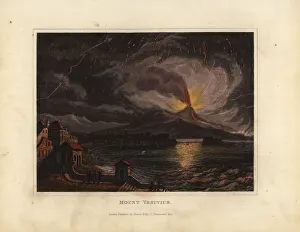 Mount Vesuvius erupting 19th century Mount Vesuvius erupting 19th century