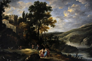 A mountain valley with Diana and her nymphs by Jan Tilens (1 A mountain valley with Diana and her nymphs by Jan Tilens (1