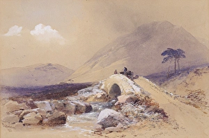 <b class=qtipBold><figcaption>Mountainous Landscape with Bridge</figcaption></b><br>Mountainous Landscape with Bridge (1868). Rowbotham, Thomas Leeson, jnr. 1823 - 1875. Date: 1868<br><em>© National Museums NI / MARY EVANS</em> Mountainous Landscape with Bridge