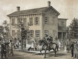 Mr. Lincoln. Residence and horse. In Springfield, Illinois Mr. Lincoln. Residence and horse. In Springfield, Illinois