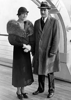 Return Gallery: Mr & Mrs John D. Rockefeller 3rd return from Honeymoon