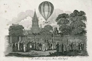 Balloon Gallery: Mr. Sadlers Ascent from Merton Fields, Oxford