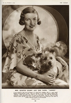 Mrs Quintin Gilbey and her Cairn by Madame Yevonde Mrs Quintin Gilbey and her Cairn by Madame Yevonde
