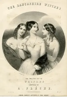 Lancashire Witches Waltzes Music Print circa 1850s