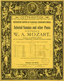 Images Dated 15th December 2016: Music cover, Mozart Selected Sonatas and other Pieces