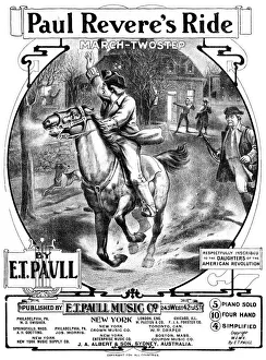 Music cover, Paul Revere's Ride, March-Twostep Music cover, Paul Revere's Ride, March-Twostep