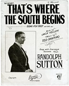 Rhythm Gallery: Music cover, Thats Where the South Begins