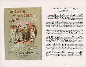 Musical comedy, The Medal and the Maid, Lancers, music by Sidney Jones. Date: 1900s Musical comedy, The Medal and the Maid, Lancers, music by Sidney Jones. Date: 1900s