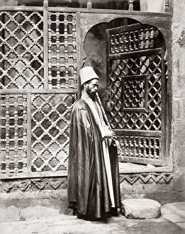 Musician, Egypt, circa 1880s. Date: circa 1880s Musician, Egypt, circa 1880s. Date: circa 1880s