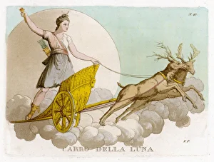 <b class=qtipBold><figcaption>Myth/Classical Myth/Luna</figcaption></b><br>crossing the night sky in her deer-drawn chariot<br><em>© Mary Evans Picture Library</em> Myth/Classical Myth/Luna
