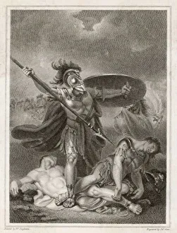 <b class=qtipBold><figcaption>Myth/Iliad/Patroclus</figcaption></b><br>Patroclus, when his friend Achilles refuses to fight, dons his armour and goes into battle, only to be slain by Hector<br><em>© Mary Evans Picture Library</em> Myth/Iliad/Patroclus