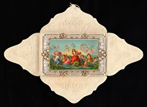 Mythological scene on a greetings card Mythological scene on a greetings card