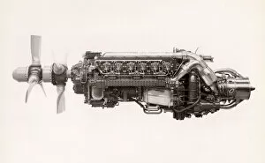 Compound Collection: Napier Nomad compound diesel engine, port view