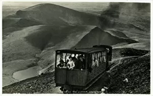 Llanberis Gallery: Narrow Gauge Mountain Railway Train, Snowdon (near Summit)