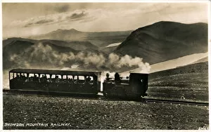 Llanberis Gallery: Narrow Gauge Mountain Railway Train, Snowdon, Llanberis, Wal