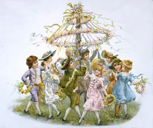 Prints of Maypole dance, 1899 Date: 1899 Dance Prints: Maypole Dance Print, 1899