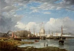 Prints of Belfast Quay (1851). Wilson, James Glen 1827-1863. Date: 1851 Related Prints: Belfast Quay 1851 Print by James Glen Wilson