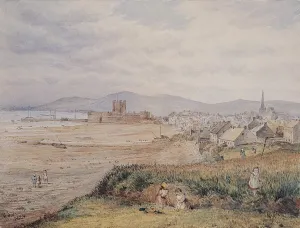 Town and Castle of Carrickfergus Print (1886) by Hodson