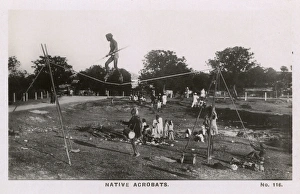 Madhya Gallery: Native acrobats, Jabalpur, Madhya Pradesh, India