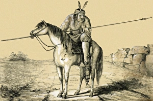 Native American Comanche on horseback Native American Comanche on horseback