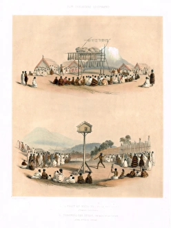 Native Feast / Throwing the Spear - Maori, New Zealand Native Feast / Throwing the Spear - Maori, New Zealand
