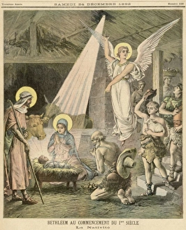<b class=qtipBold><figcaption>Nativity Shepherds</figcaption></b><br>The Angel of the Lord invites the shepherds to see the baby Jesus<br><em>© Mary Evans Picture Library</em> Nativity Shepherds