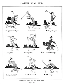 Nature will Out - golf cartoon by Fitz, 1927 Nature will Out - golf cartoon by Fitz, 1927