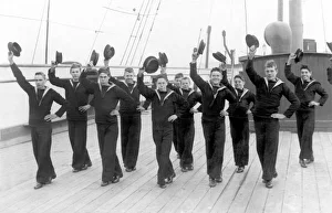 <b class=qtipBold><figcaption>Naval Cadets Hornpipe</figcaption></b><br>Naval cadets learning the Hornpipe onboard the HMS Arethusa, the cadet training ship.<br><em>© Mary Evans Picture Library</em> Naval Cadets Hornpipe