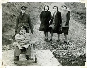 Five naval colleagues, Lyness, Isle of Hoy, Orkney, WW2 Five naval colleagues, Lyness, Isle of Hoy, Orkney, WW2