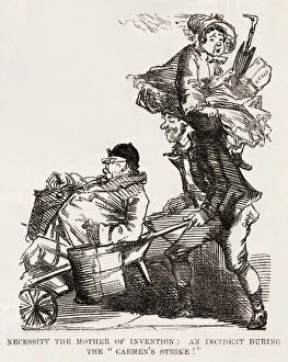 Wheelbarrow Gallery: Necessity the mother of invention: an incident during the cabmens strike