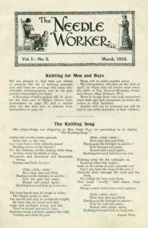 The NeedleWorker, WW1 knitting with Jessie Pope poem
