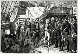 Jose Gallery: Nelson receiving the swords (as a symbol of surrender) on board the San Jose