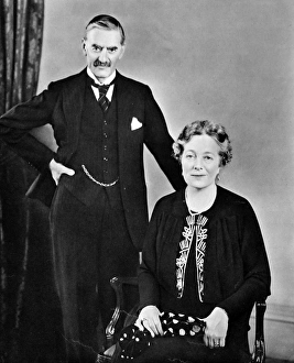 Neville Chamberlain and Mrs. Chamberlain, 1938 Neville Chamberlain and Mrs. Chamberlain, 1938