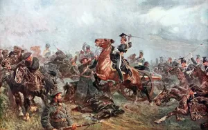 1854 Print of the 17th Lancers Charge at Balaclava
