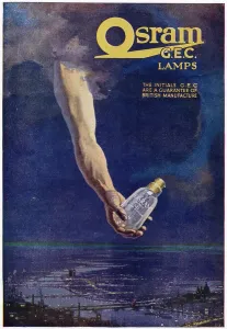 New Images August 2021 Prints: Osram Lamp Advertisement Print 1919