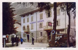 Albergo Cascata Print, Madesimo, Northern Italy, circa 1920